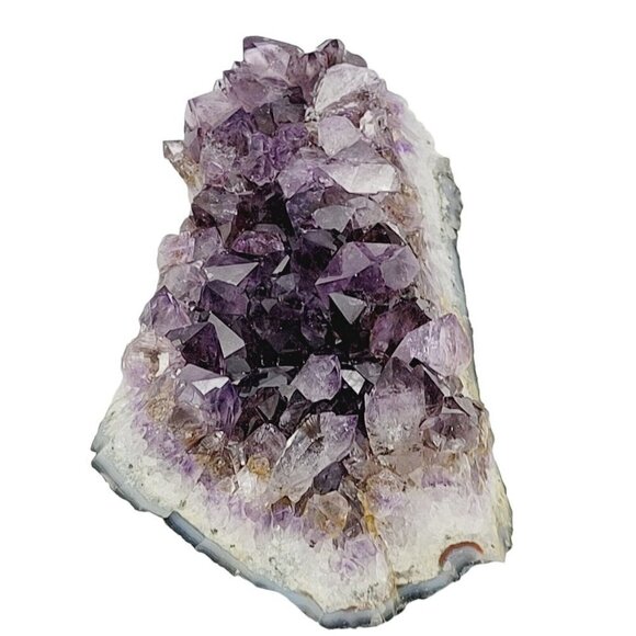 Raw Amethyst Quartz Geode Natural Specimen Medium to Dark Mineral 5x3x2 - Picture 6 of 10